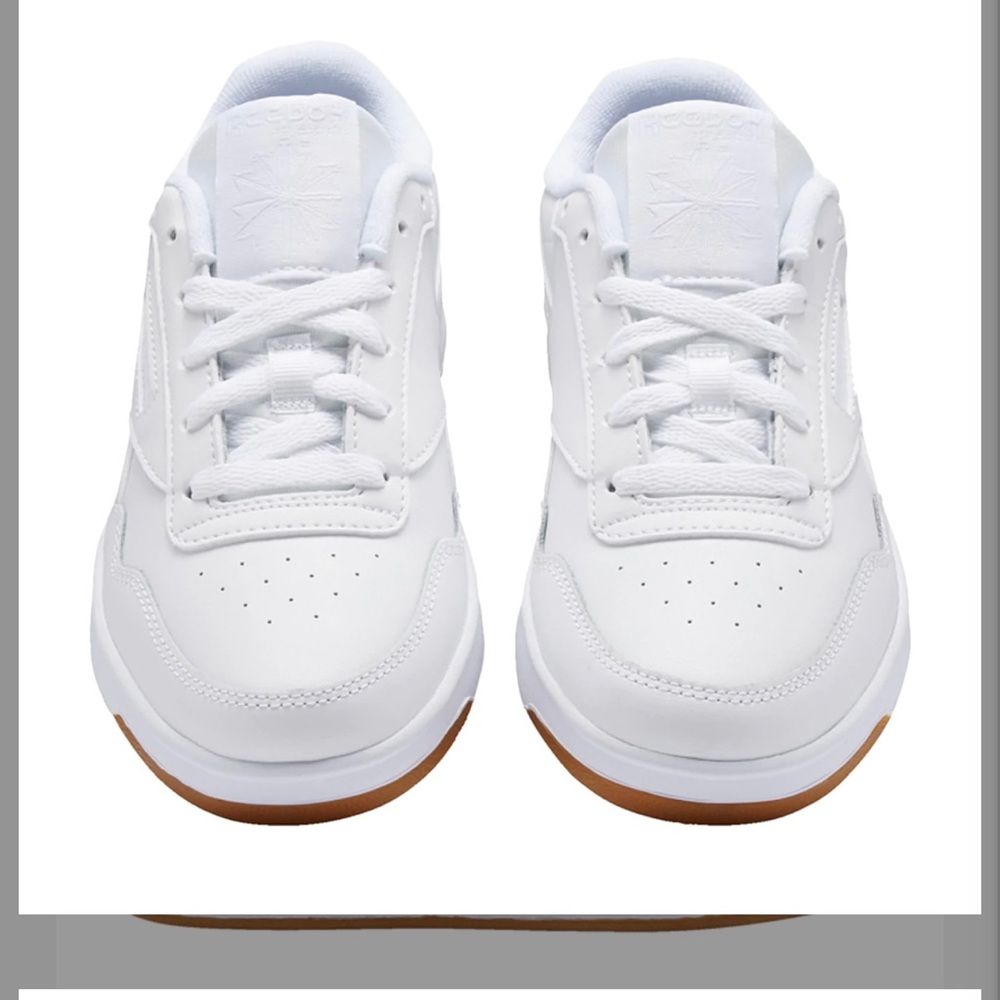 Reebok Club Memt white with gum bottoms. Women’s size 11! Brand new with box!